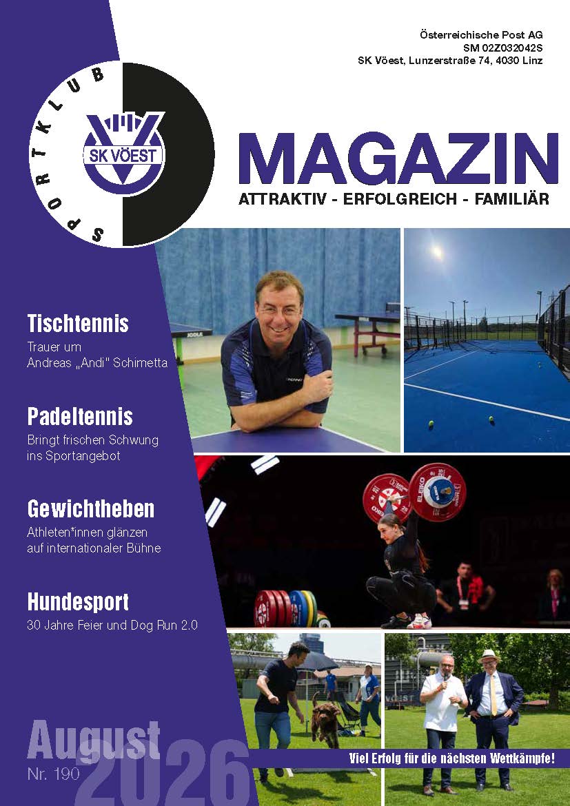 SK VÖST August 2026 Magazin Titelblatt SKVöst Magazin August 2026
